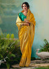 Haldi Yellow Woven Embroidered Banarasi Silk Saree