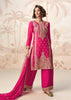 Queen Pink Wedding Wear Embroidered Plazzo Set