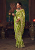 Sage Green Woven Embroidered Saree