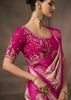 “Exclusive Offer” : Sweet Pink Woven Banarasi Satin Silk Saree