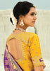 Purple Woven Georgette Bandhej Designer Saree