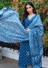 Indigo Blue Bloom Print Suit Set (10702035419329)