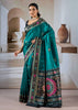 Peacock Blue Patola Silk Saree
