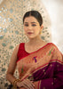 Dance of Peacocks: Katan Silk Paithani Saree with Festive Border in the Shades of Purple