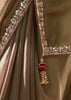 Pre Order: Olive Brown Designer Silk Saree