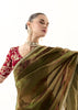Mehndi Green Designer Organza Tissue Silk Saree