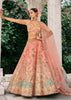 Coral Peach Heavy Embroidered Designer Lehenga