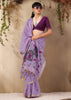 Lavender Purple Woven Cotton Silk Saree
