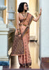 Dry Rose Pink Woven Tissue Linen Silk Saree
