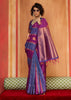 Shades Of Purple Woven Banarasi Silk Saree