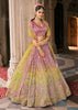 Yellow & Pink Heavy Embroidered Designer Lehenga