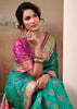 Teal Green Woven Patola Silk Saree