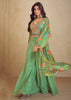 Emerald Green Layered Indo-Western Set