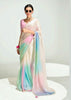Delight Multicolour Ombre Banarasi Tissue Saree
