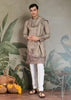 Slate Grey Sequence Embroidered Cotton Kurta With Dupatta