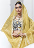 Delight Yellow Designer Organza Tissue Silk Saree With Printed Blouse