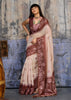 Coffee Brown Printed Cotton Silk Saree