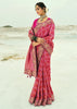 Queen Pink Woven Georgette Bandhej Designer Saree