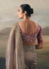 Mauve Tissue Embroidered Wedding Wear Saree
