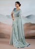 Glow Blue Woven Tissue Silk Saree