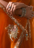 Pre Order: Peel Orange Designer Silk Saree
