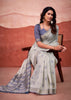 Glacier Grey Woven Cotton Silk Saree
