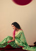 Pista Green Woven Banarasi Silk Saree