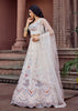 Pearl White Embroidered Bridal Lehenga