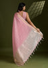 Blossom Pink Woven Soft Silk Saree