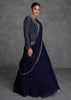 Dark Blue Party Wear Lehenga With Jacket