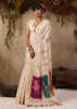 Winter White Woven Cotton Silk Saree