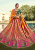 Sunshine Orange Banarasi Silk Embroidered Lehenga