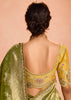 Henna Green Woven Banarasi Designer Tissue Silk Saree With Embroidered Blouse