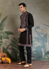 Phantom Black Embroidered Stitched Kurta Set