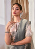 Pre Order: Powder Grey Designer Silk Saree