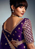 Imperial Purple Designer Silk Saree
