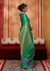 Medium Green Woven Banarasi Silk Saree