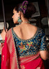 "Exclusive Offer" : Bridal Red Woven Embroidered Banarasi Silk Saree