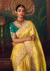 Haldi Yellow Woven Embroidered Saree