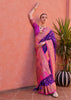 Royal Purple Woven Paithani Silk Saree