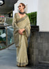 Saga Green Woven Linen Tissue Silk Saree