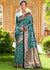 Sherbagh: Banarasi Shikargah Katan Silk Saree with Zari Floral Jaal in Shades of Blue (7659245600961) (7721087828161)