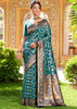 Sherbagh: Banarasi Shikargah Katan Silk Saree with Zari Floral Jaal in Shades of Blue (7659245600961) (7721087828161)