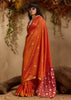Jaffa Orange Woven Cotton Silk Saree