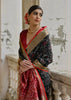 Black And Red Woven Patola Silk Saree