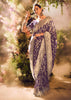 Twilight Purple Banarasi Designer Silk Saree With Embroidered Blouse