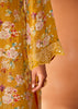 Marigold Yellow Embroidered Suit Set With Floral Print