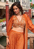 Rust Orange Designer Indo Western Set
