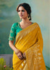 Haldi Yellow Woven Embroidered Banarasi Silk Saree