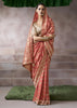 “Exclusive Offer” : Peach Pink Banarasi Designer Saree With Embroidered Blouse
